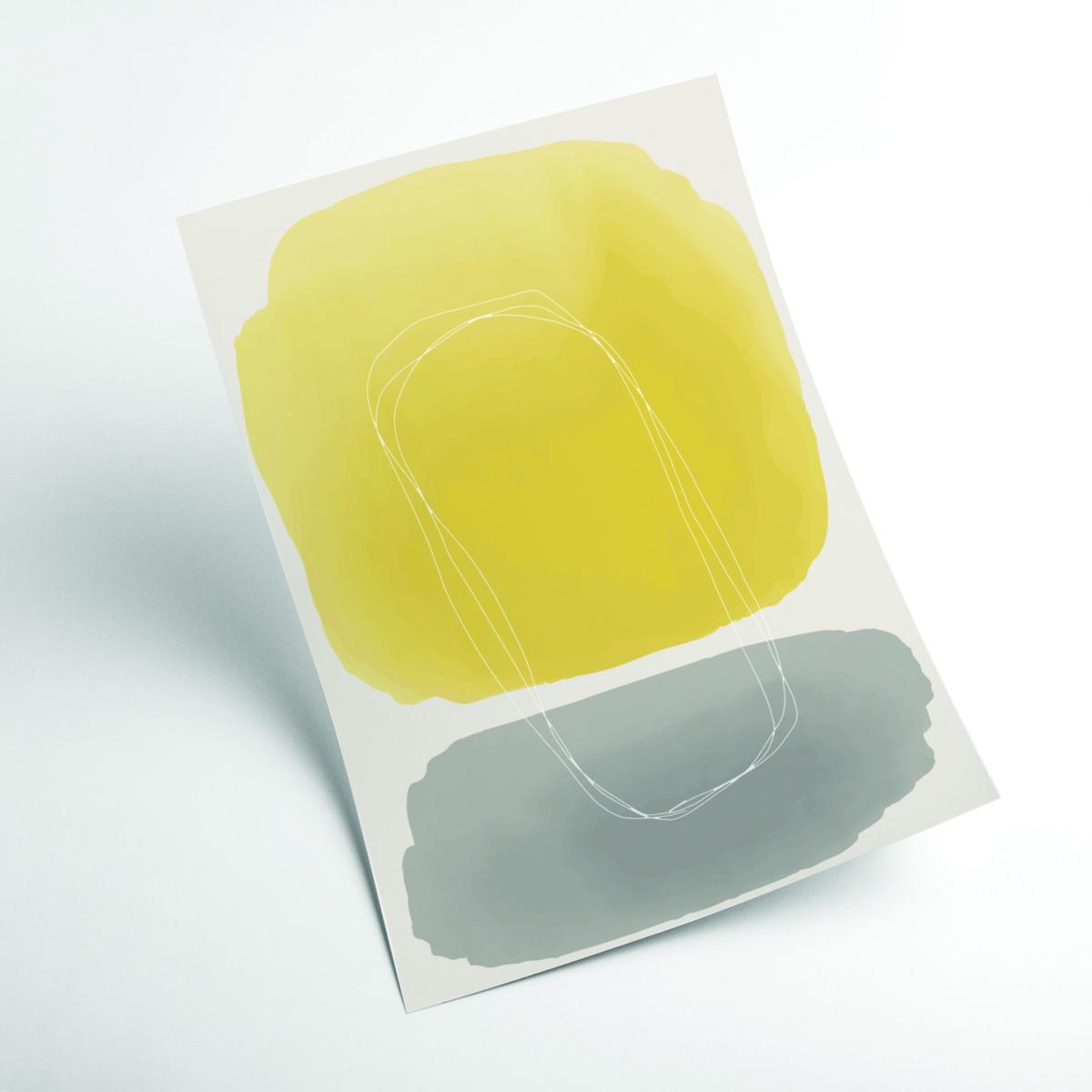 Yellow / Orange Watercolor Shapes Series #4 Xxs Stanley Print House – image 2