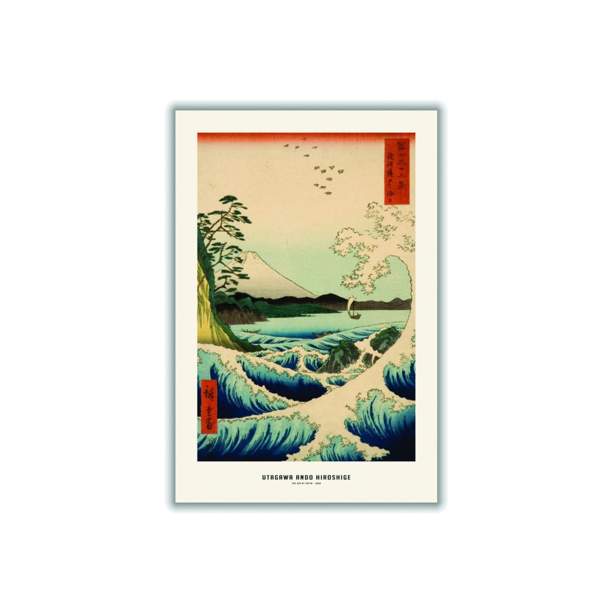 Blue Utagawa Ando Hiroshige - The Sea At Satta A1 594 X 841Mm Stanley Print House – image 1