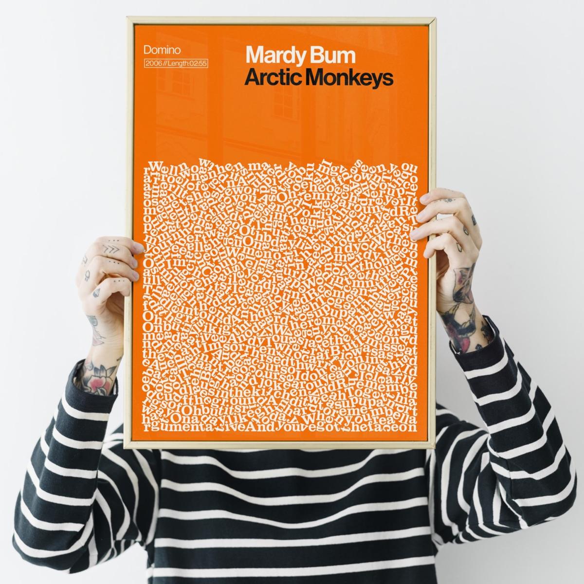 Mardy Bum - Arctic Monkeys - Song Lyric Print - A2 Reign & Hail – image 2
