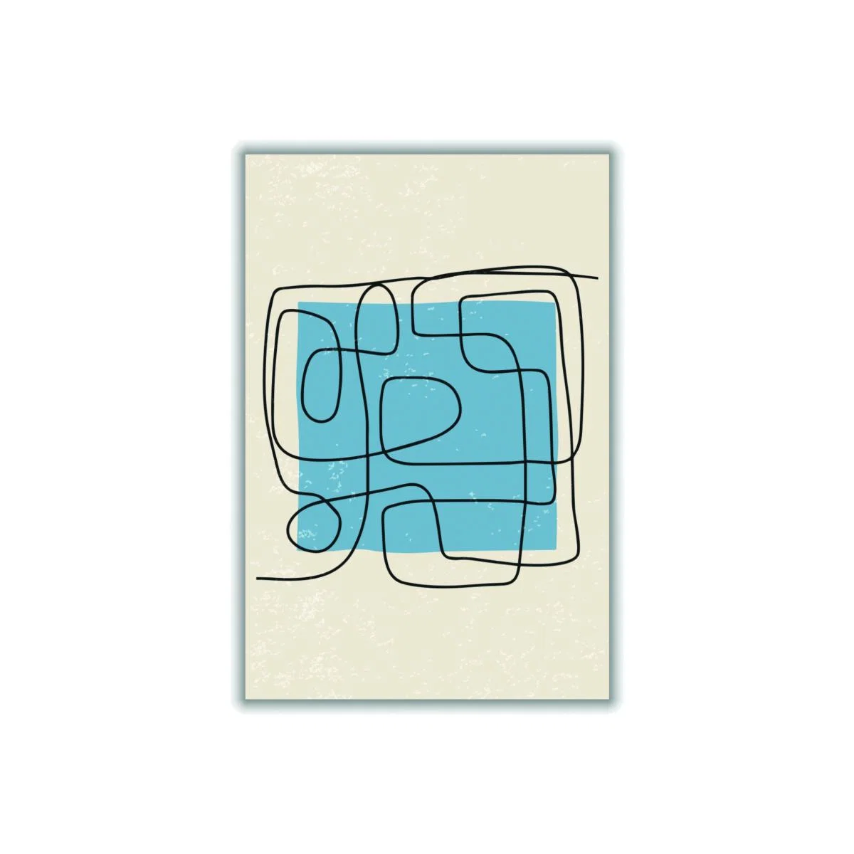 Blue Backed Lines Large Stanley Print House – image 1