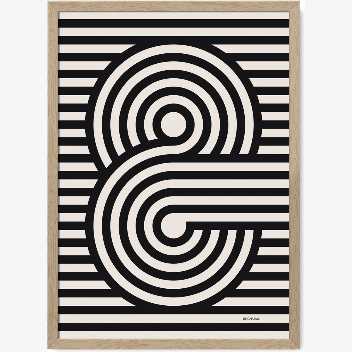 Ampersand - Geometric Typography Print A1 594 X 841Mm Reign & Hail – image 1