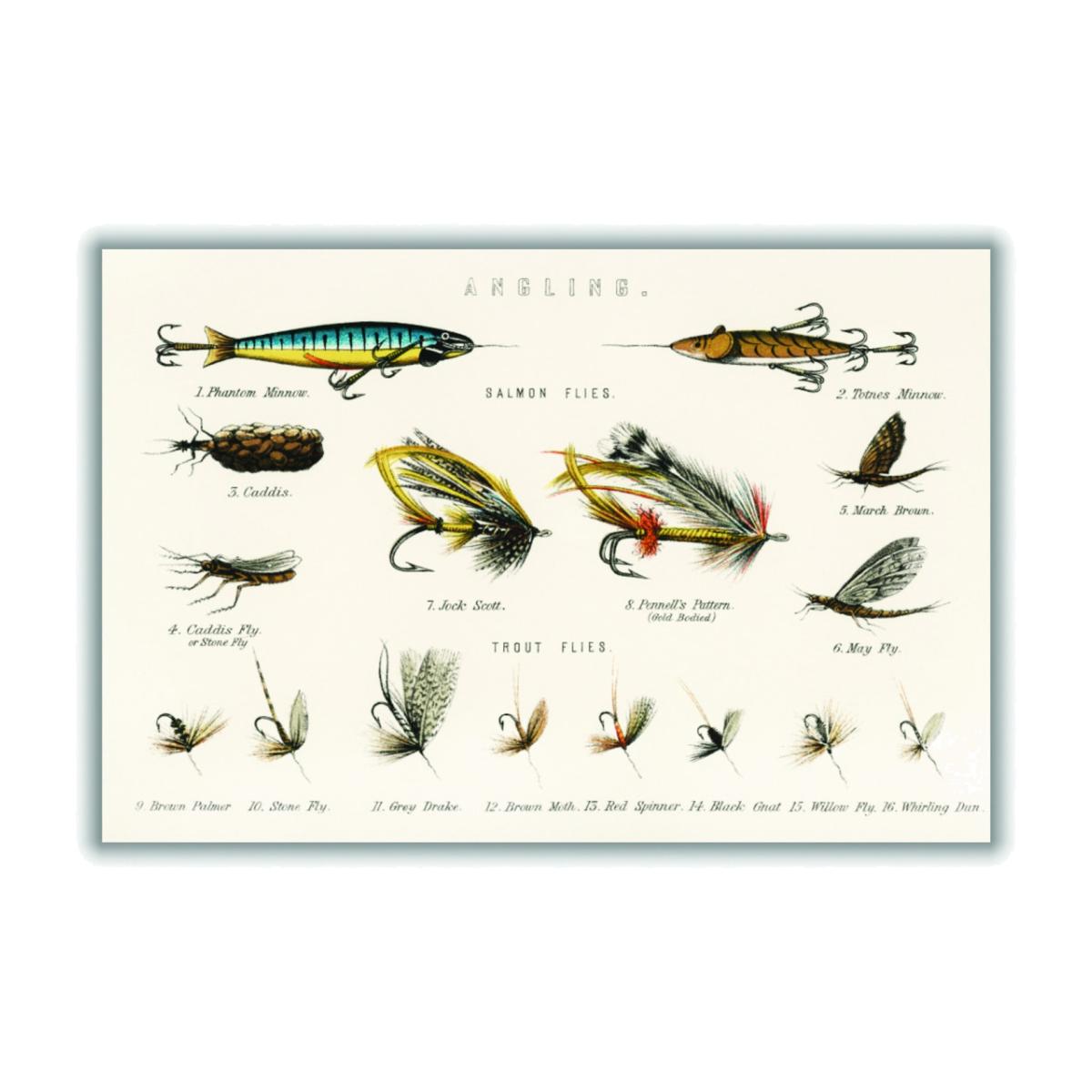 Yellow / Orange Fishing - Lures & Bait A3 297 X 420Mm Stanley Print House – image 1