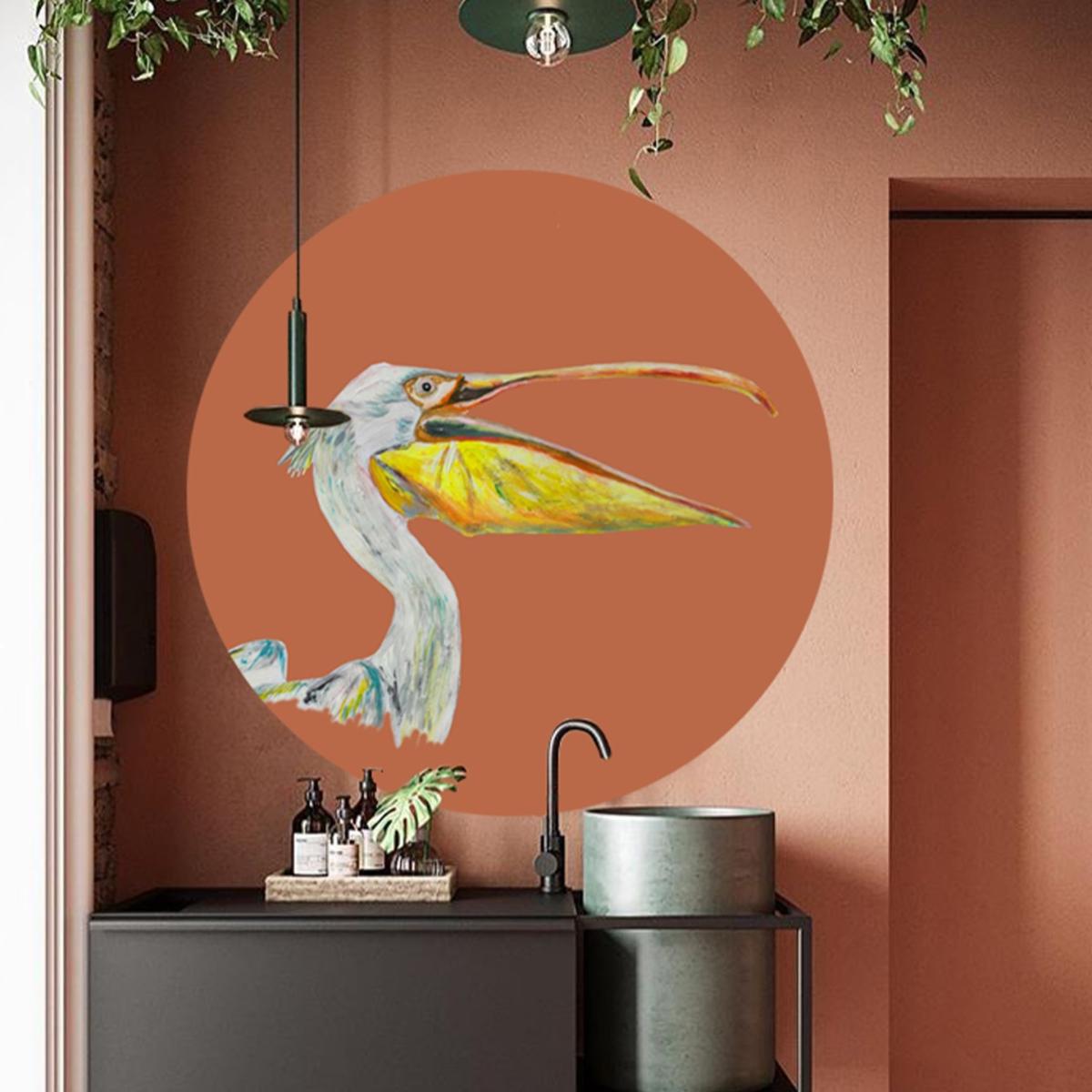 Neutrals Circle Wall Sticker Pelican Catchii – image 2