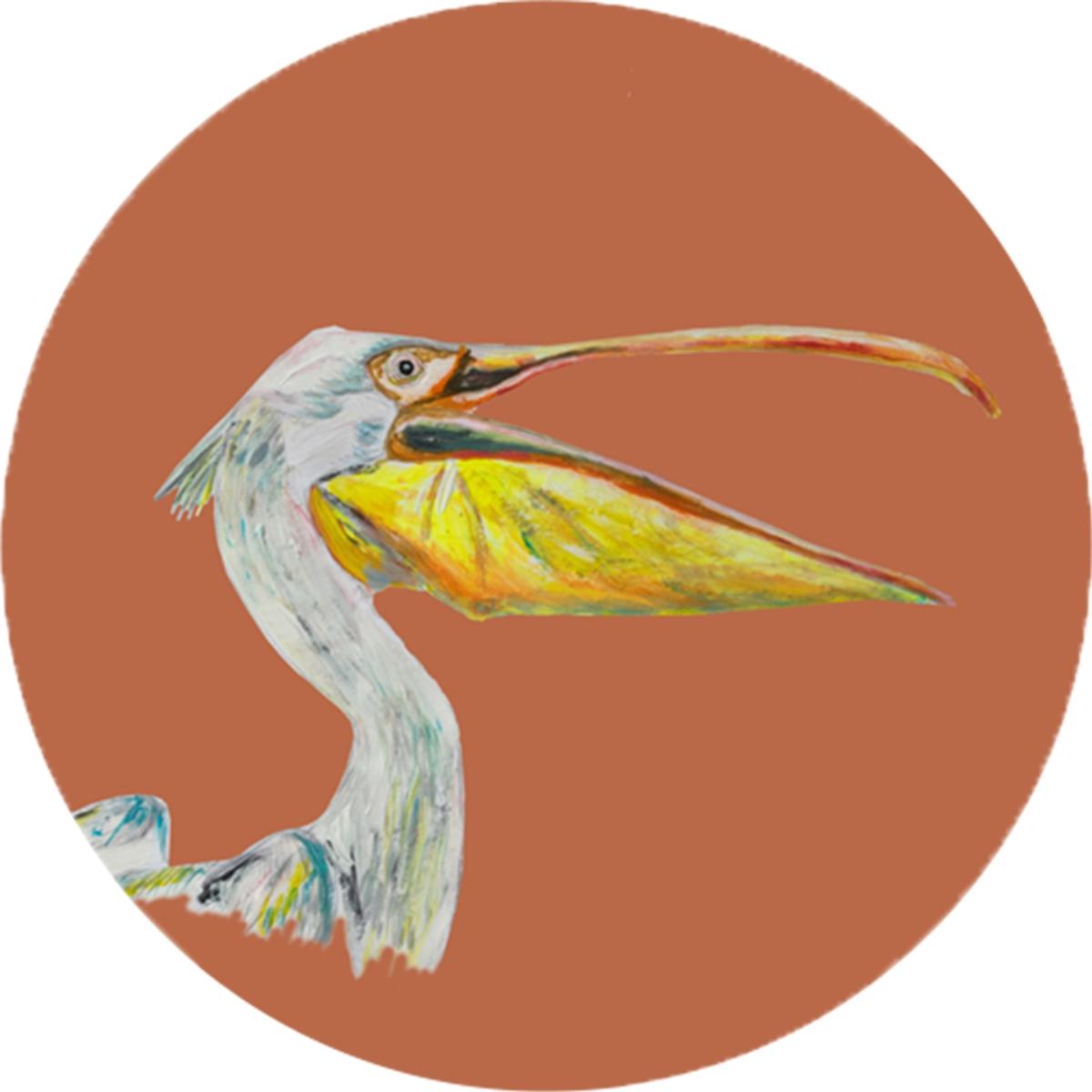 Neutrals Circle Wall Sticker Pelican Catchii – image 1