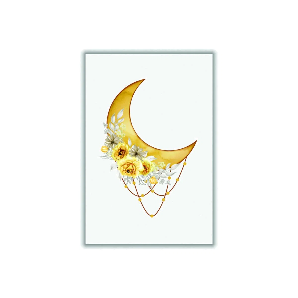 Yellow / Orange Watercolor Moon A3 297 X 420Mm Stanley Print House – image 1