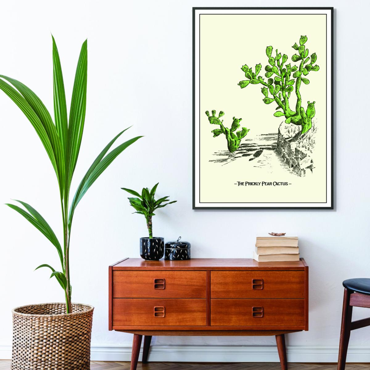 Green The Prickly Pear Cactus A3 297 X 420Mm Stanley Print House – image 3