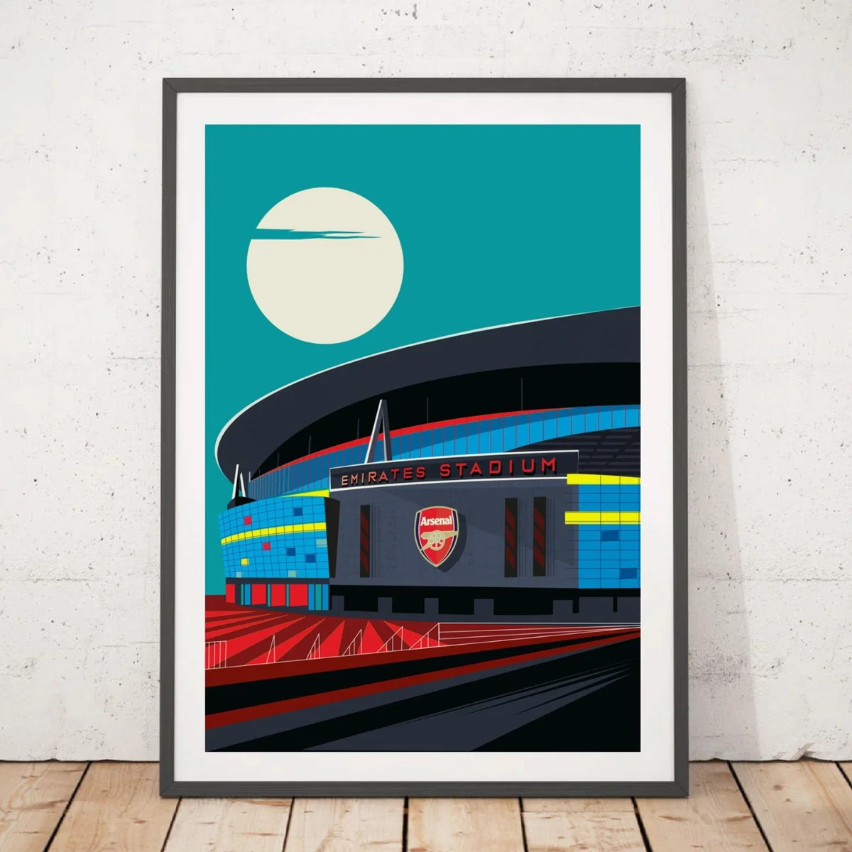 Arsenal Fc Under The Moon Art Print A3 297 X 420Mm Eye for London Prints – image 3
