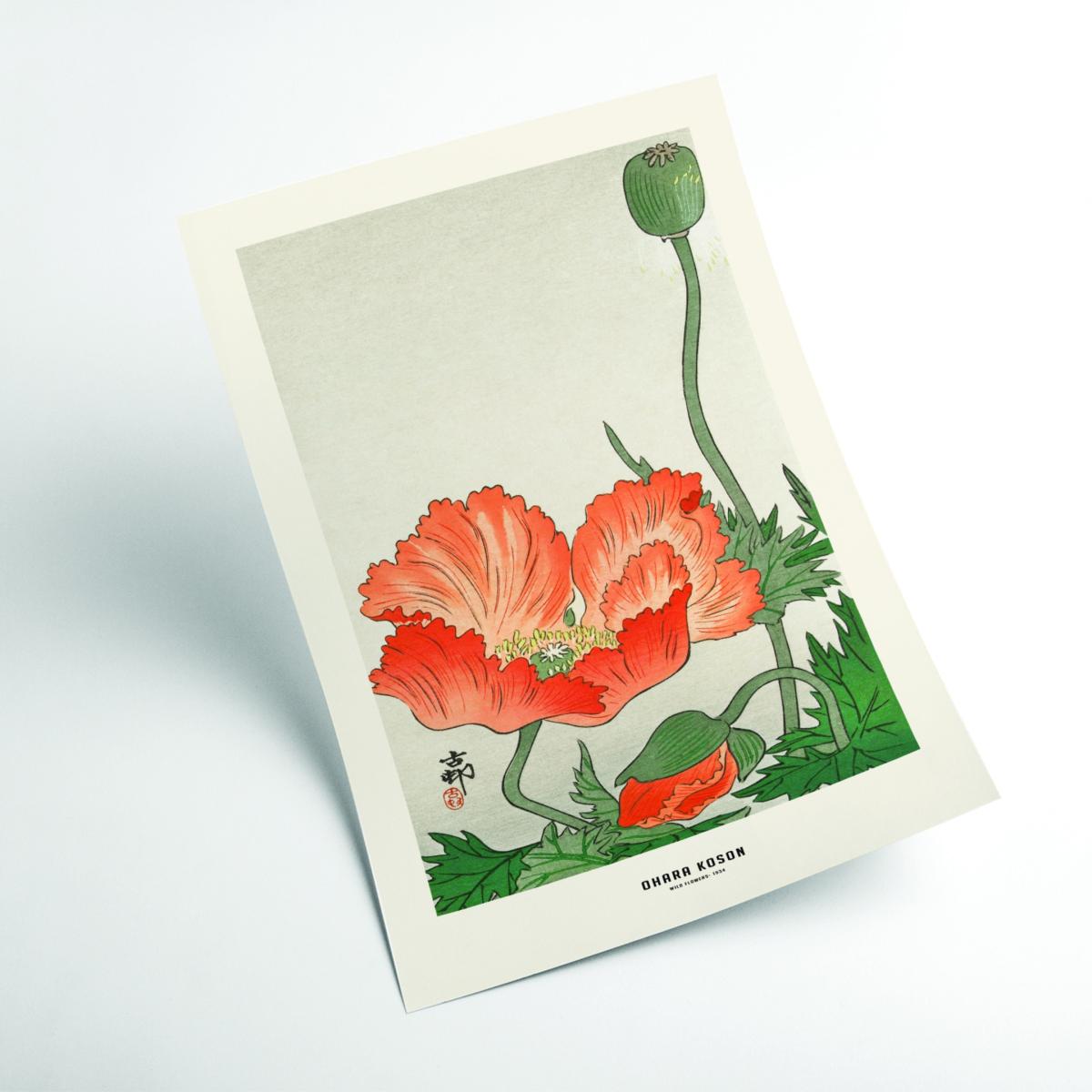 Yellow / Orange Ohara Koson - Wild Flowers A3 297 X 420Mm Stanley Print House – image 2