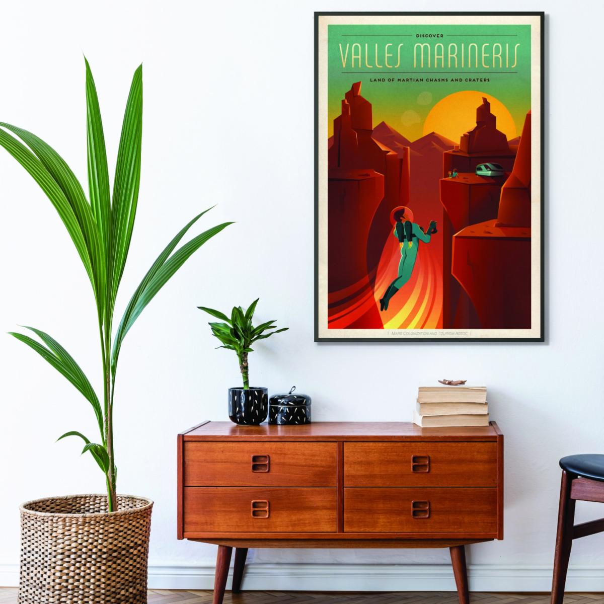 Yellow / Orange Spacex - Olympus Mons A3 297 X 420Mm Stanley Print House – image 3