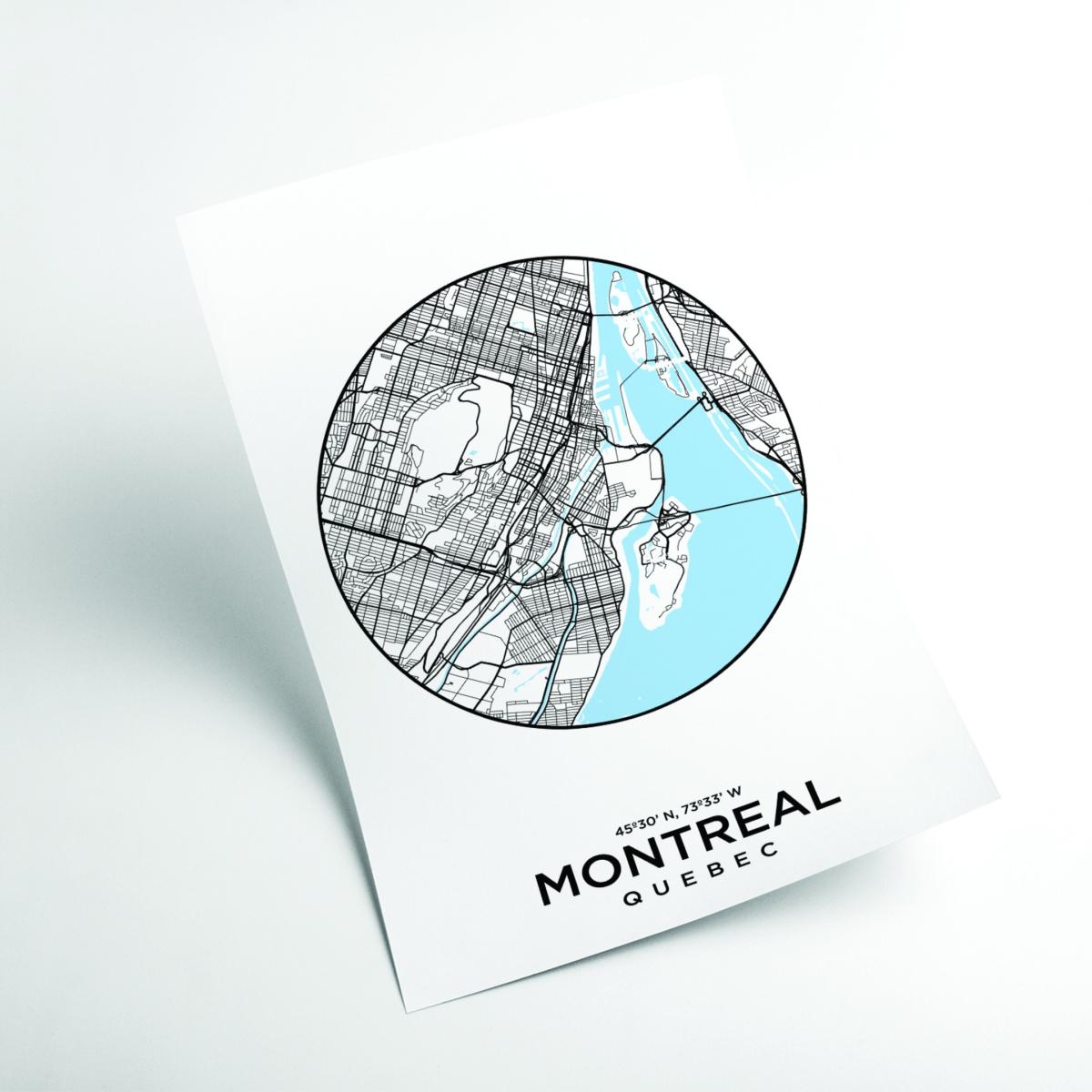 Blue Map Of Montreal Small Stanley Print House – image 2