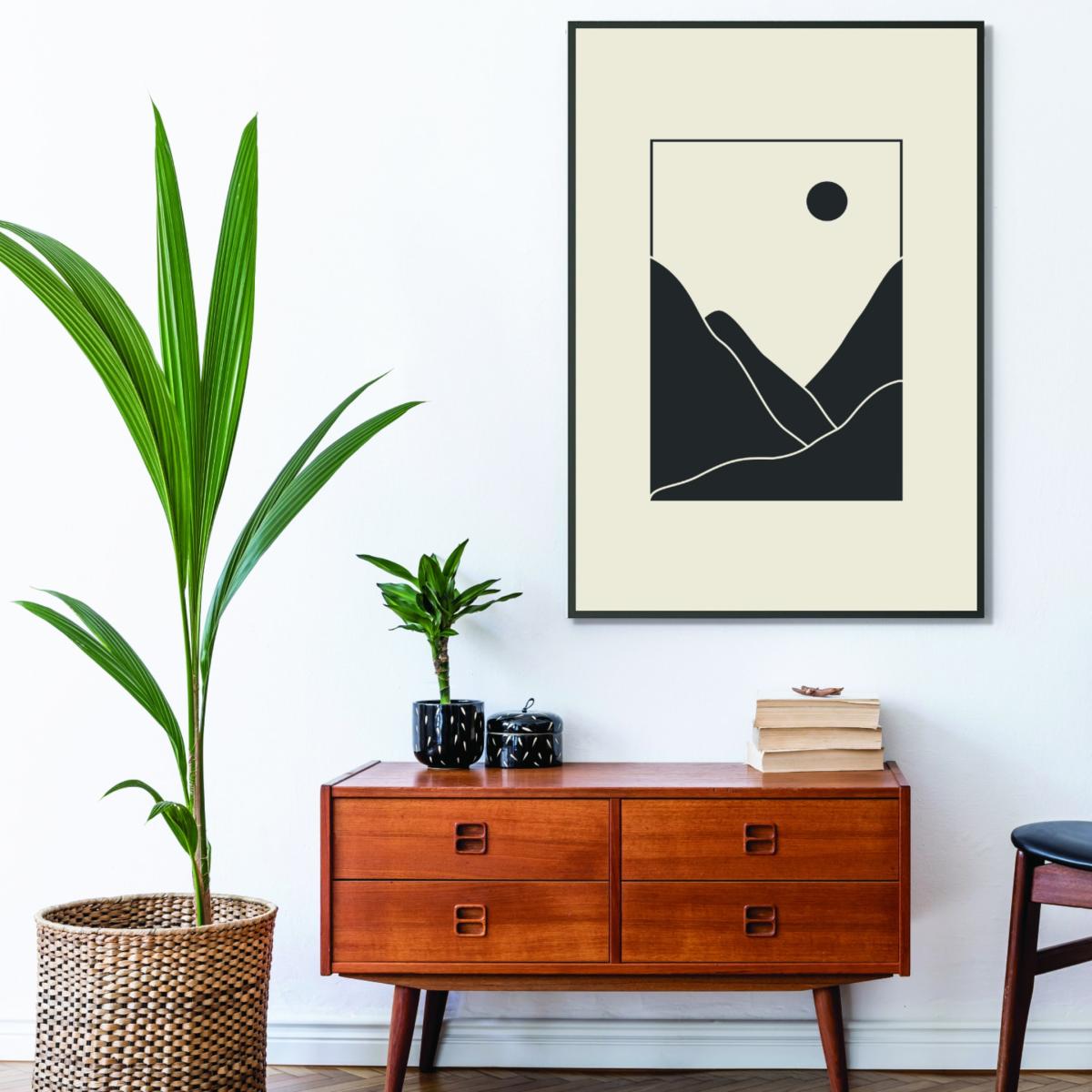 Black Minimal Mountains - 2 Extra Large Stanley Print House – image 3