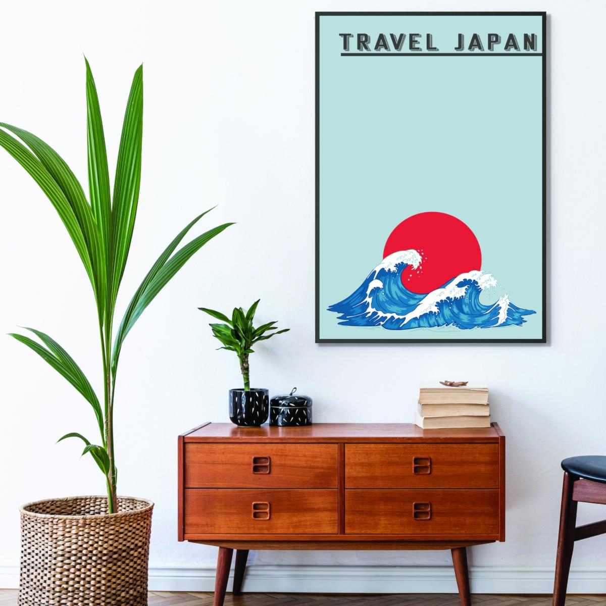 Blue Japanese Waves A1 594 X 841Mm Stanley Print House – image 3