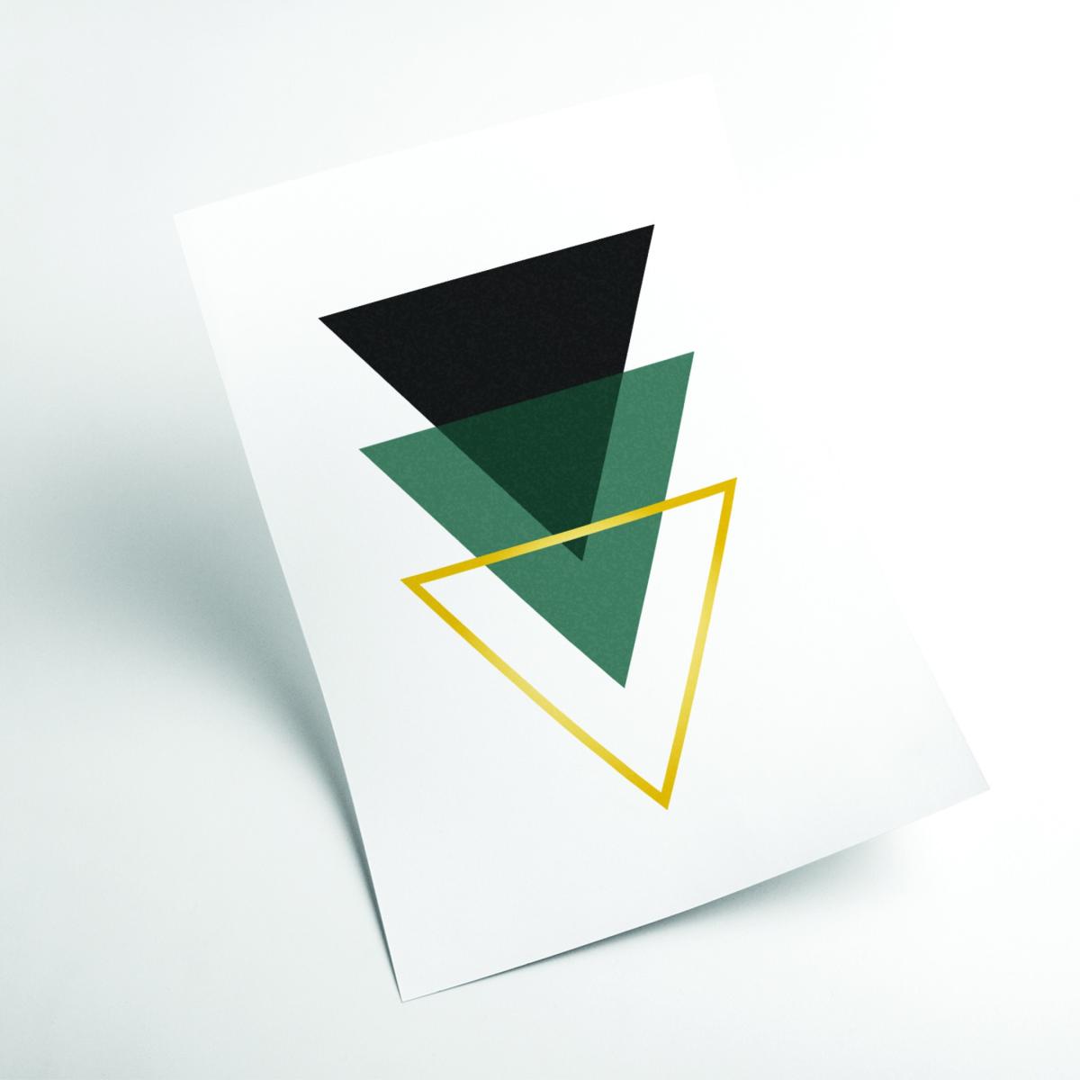 Black Minimal Triangle Collection #1 A4 210 X 297Mm Stanley Print House – image 2