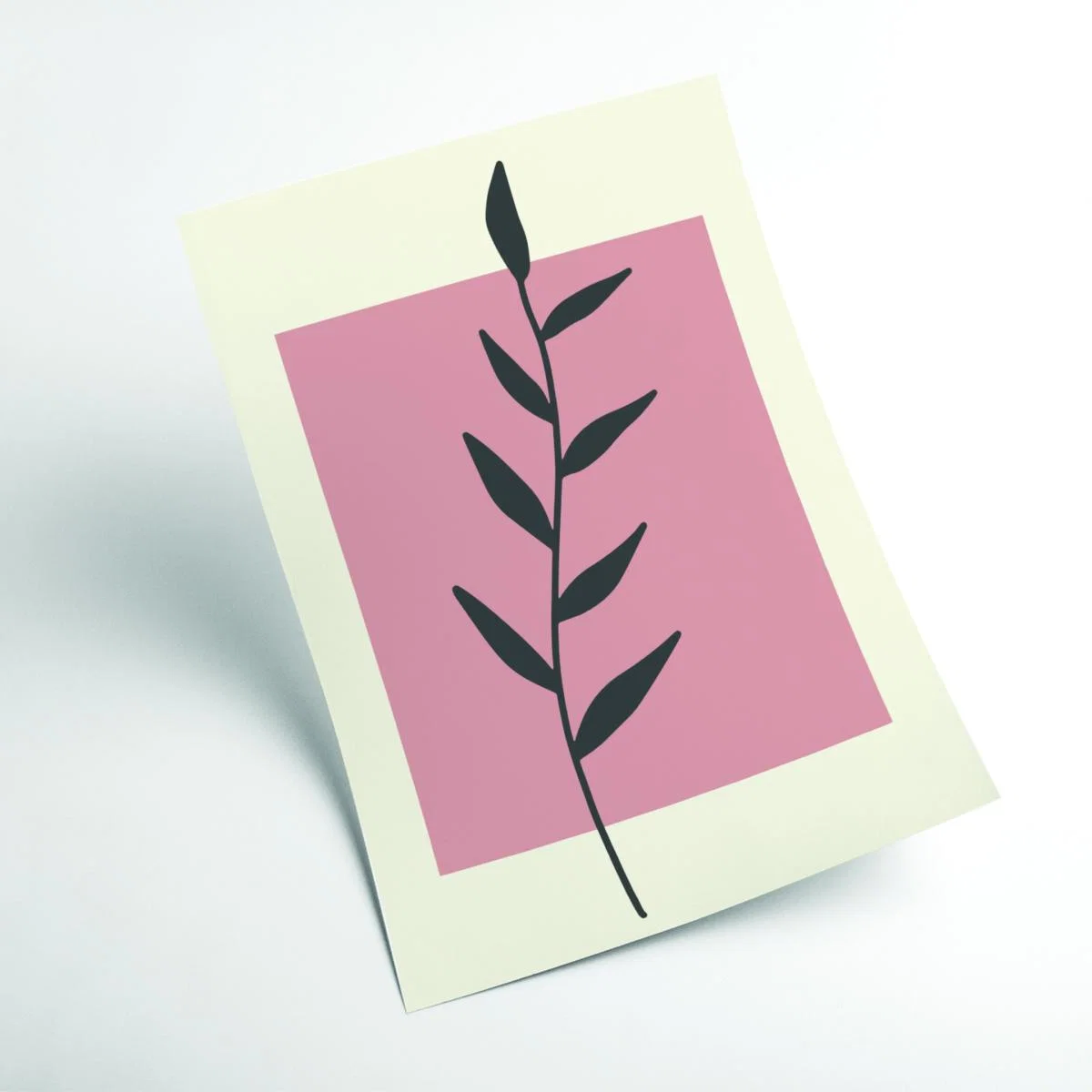 Pink / Purple Abstract Minimal Plants #1 Extra Small Stanley Print House – image 2