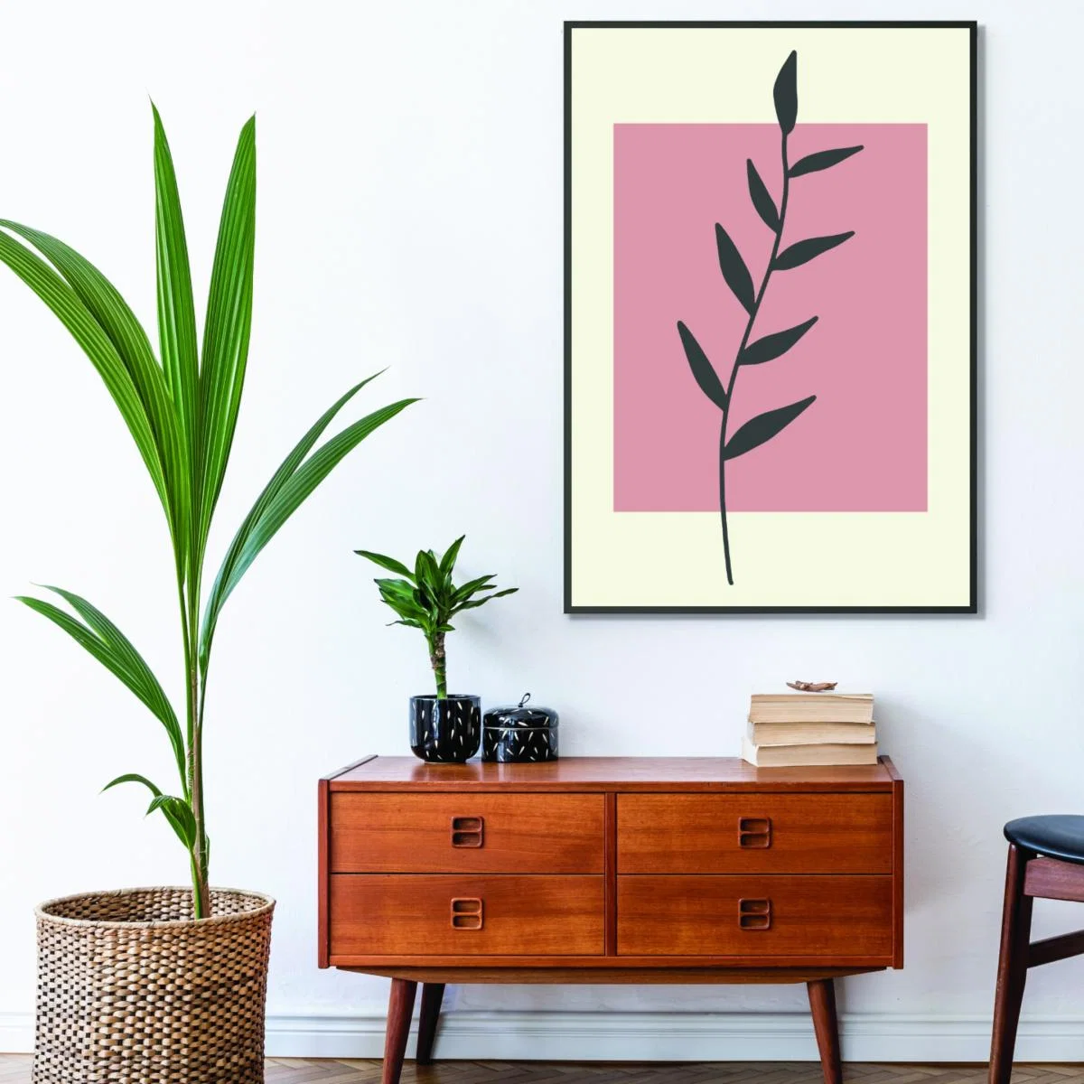Pink / Purple Abstract Minimal Plants #1 Extra Small Stanley Print House – image 3