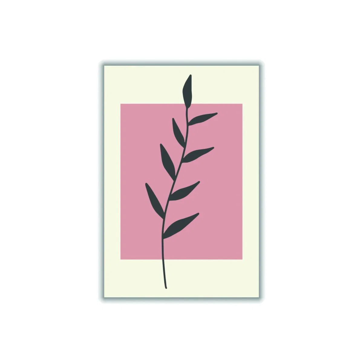 Pink / Purple Abstract Minimal Plants #1 Extra Small Stanley Print House – image 1