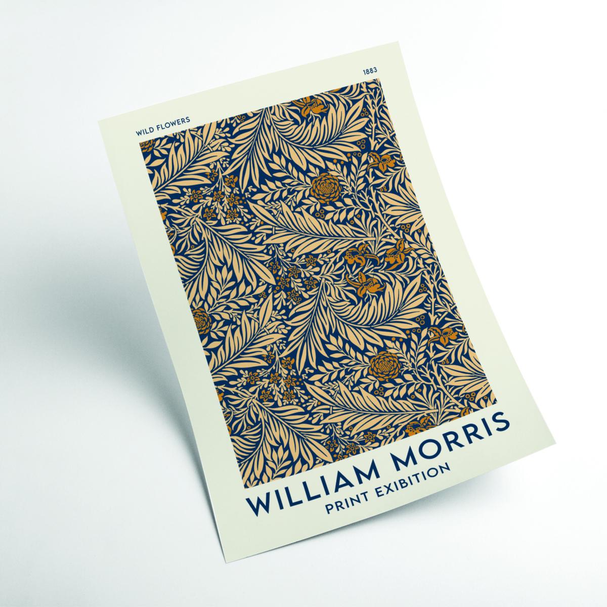 Brown William Morris- Wild Flowers Extra Small Stanley Print House – image 2