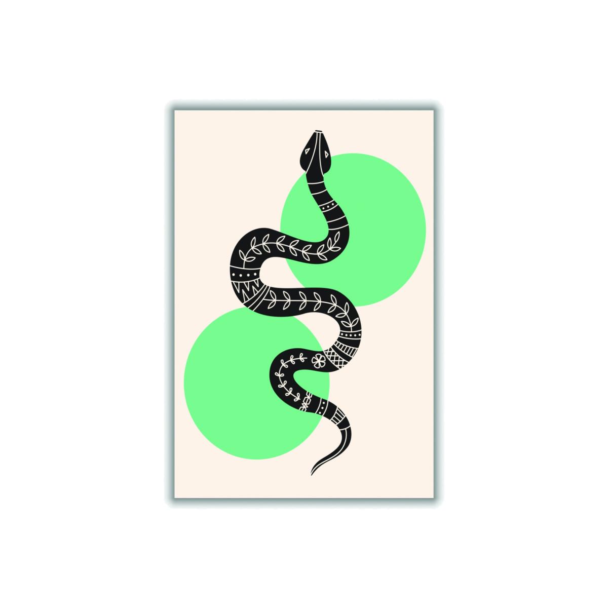 Green Abstract Snake A1 594 X 841Mm Stanley Print House – image 1