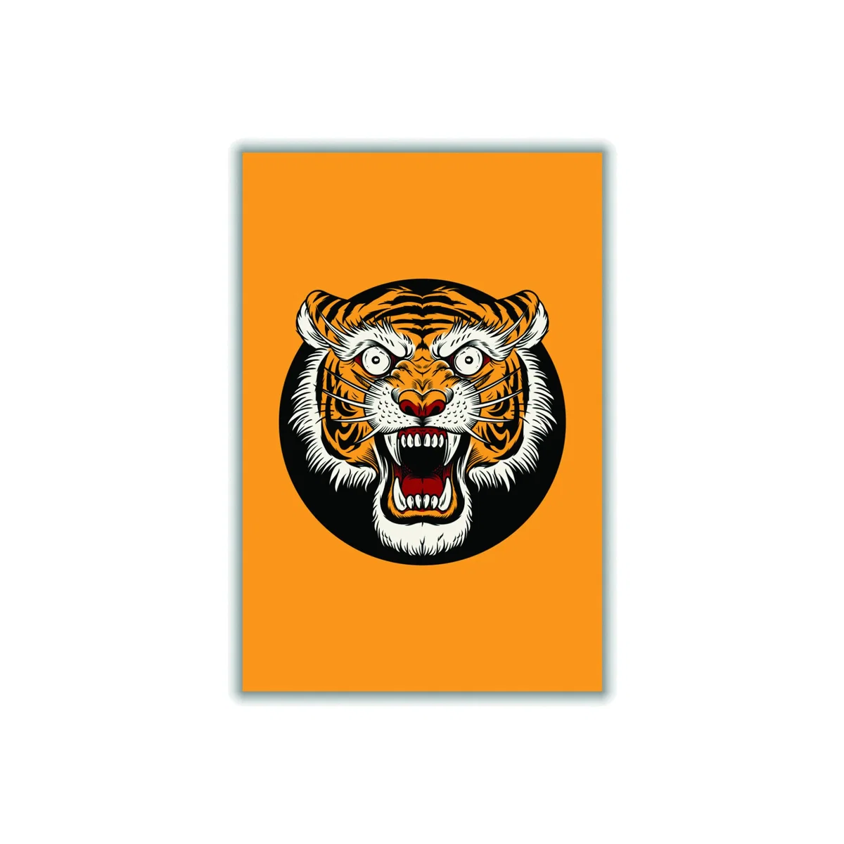 Yellow / Orange Vintage Tiger A3 297 X 420Mm Stanley Print House – image 1