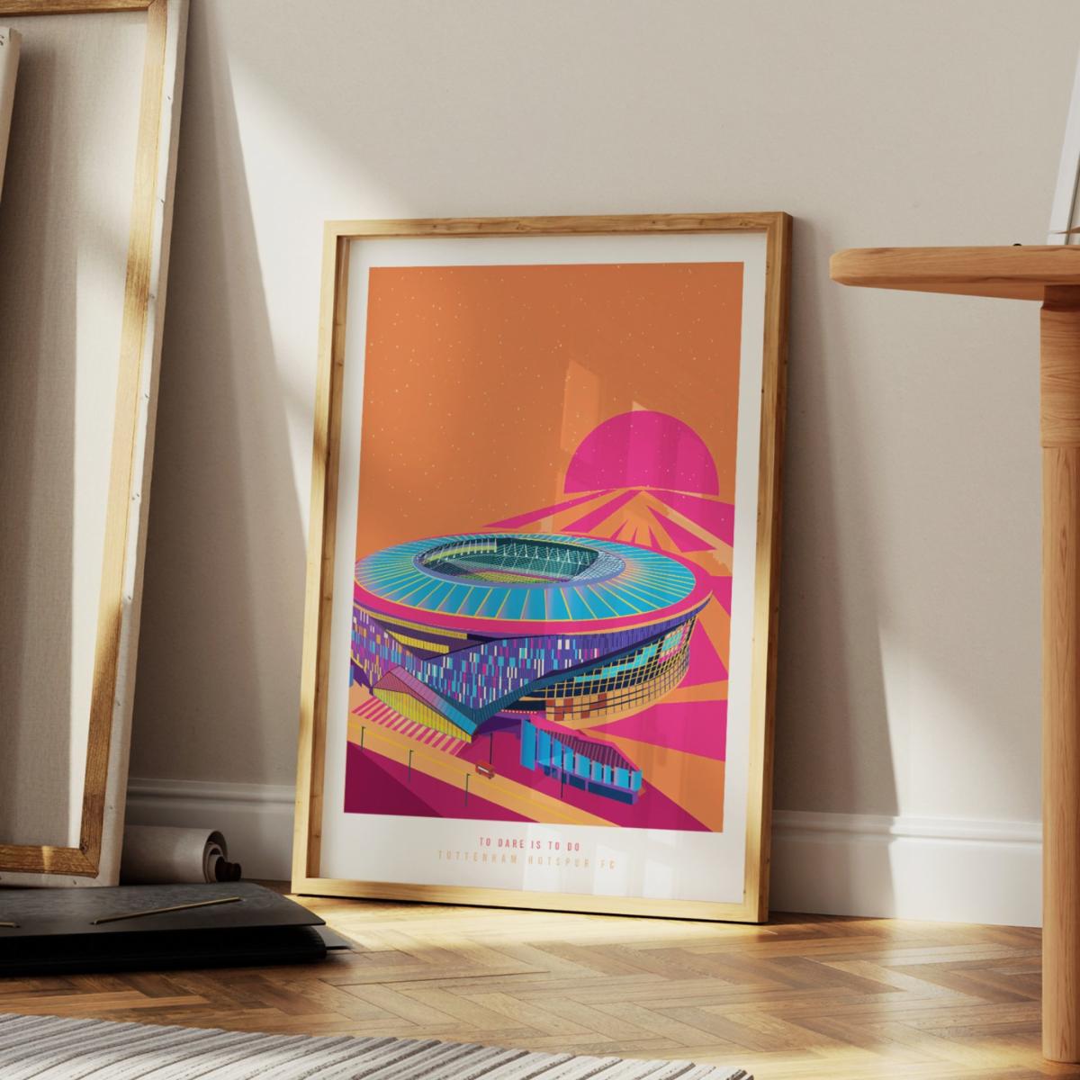 Yellow / Orange Tottenham Hotspurs London Art Print | A3 | 297 X 420Mm | Eye for London Prints – image 2