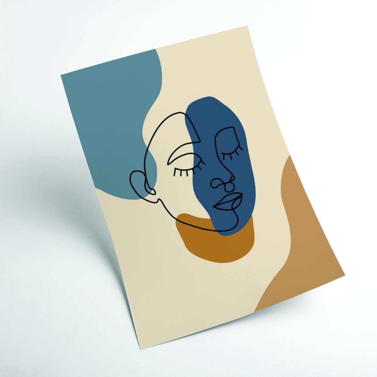 Neutrals Abstract Face Large Stanley Print House – image 2