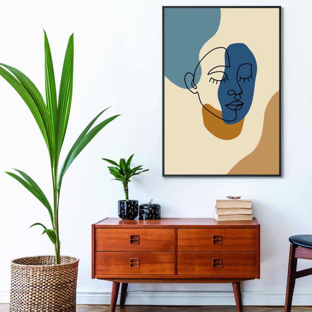Neutrals Abstract Face Large Stanley Print House – image 3
