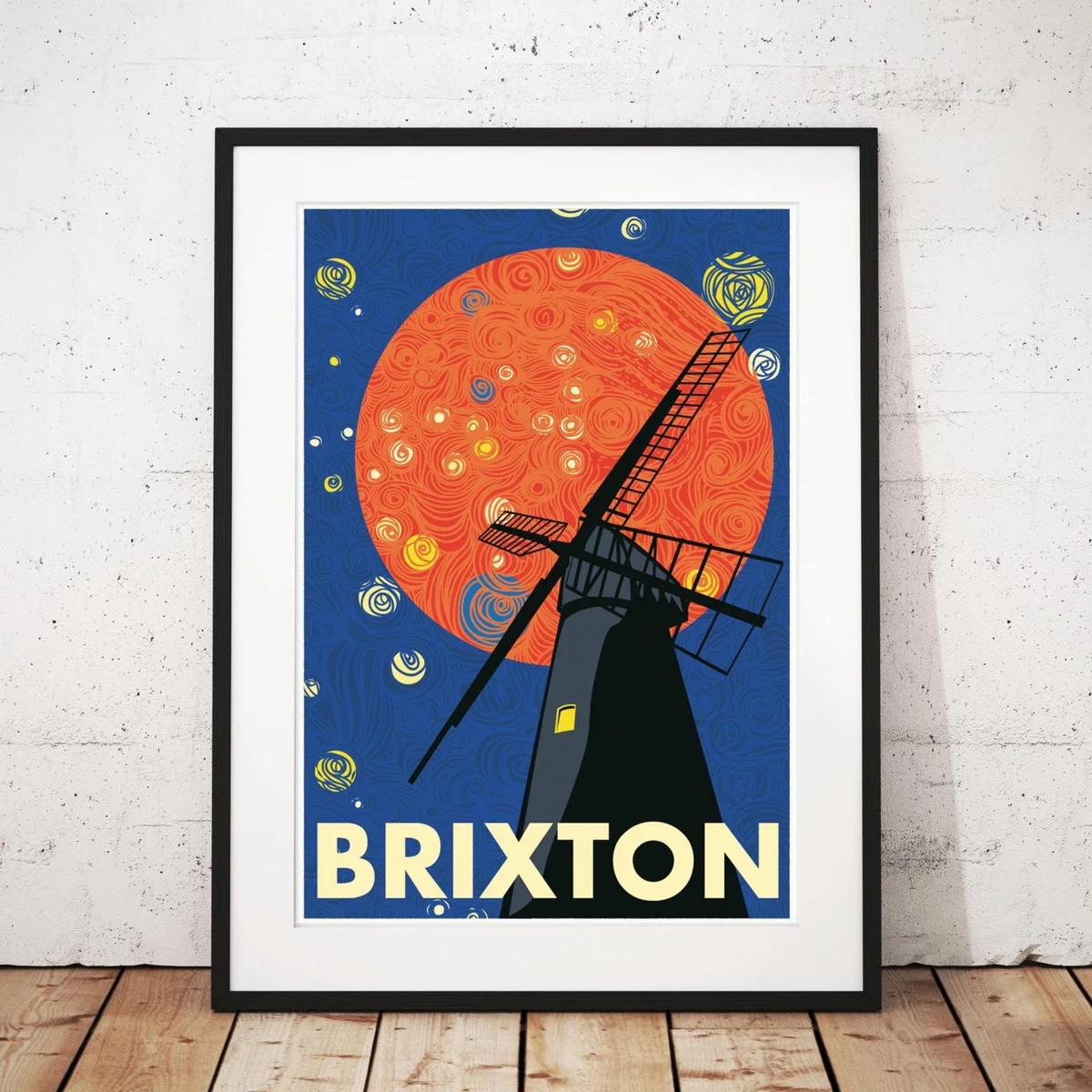 Brixton Windmill Illustrated Art Print A3 297 X 420Mm Eye for London Prints – image 2