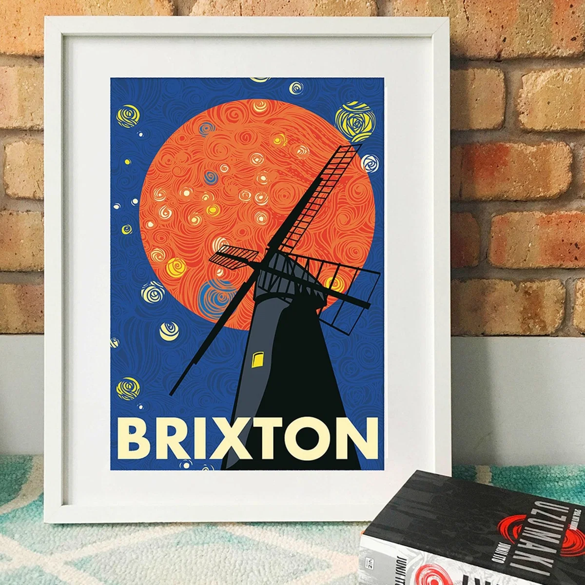Brixton Windmill Illustrated Art Print A3 297 X 420Mm Eye for London Prints – image 3
