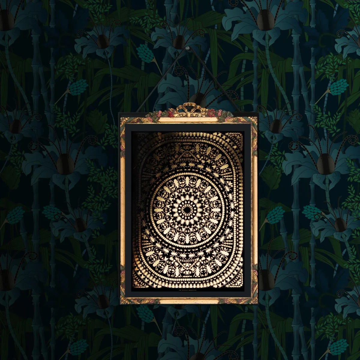 Insect Mandala A4 Print Gold The Curious Department – image 2