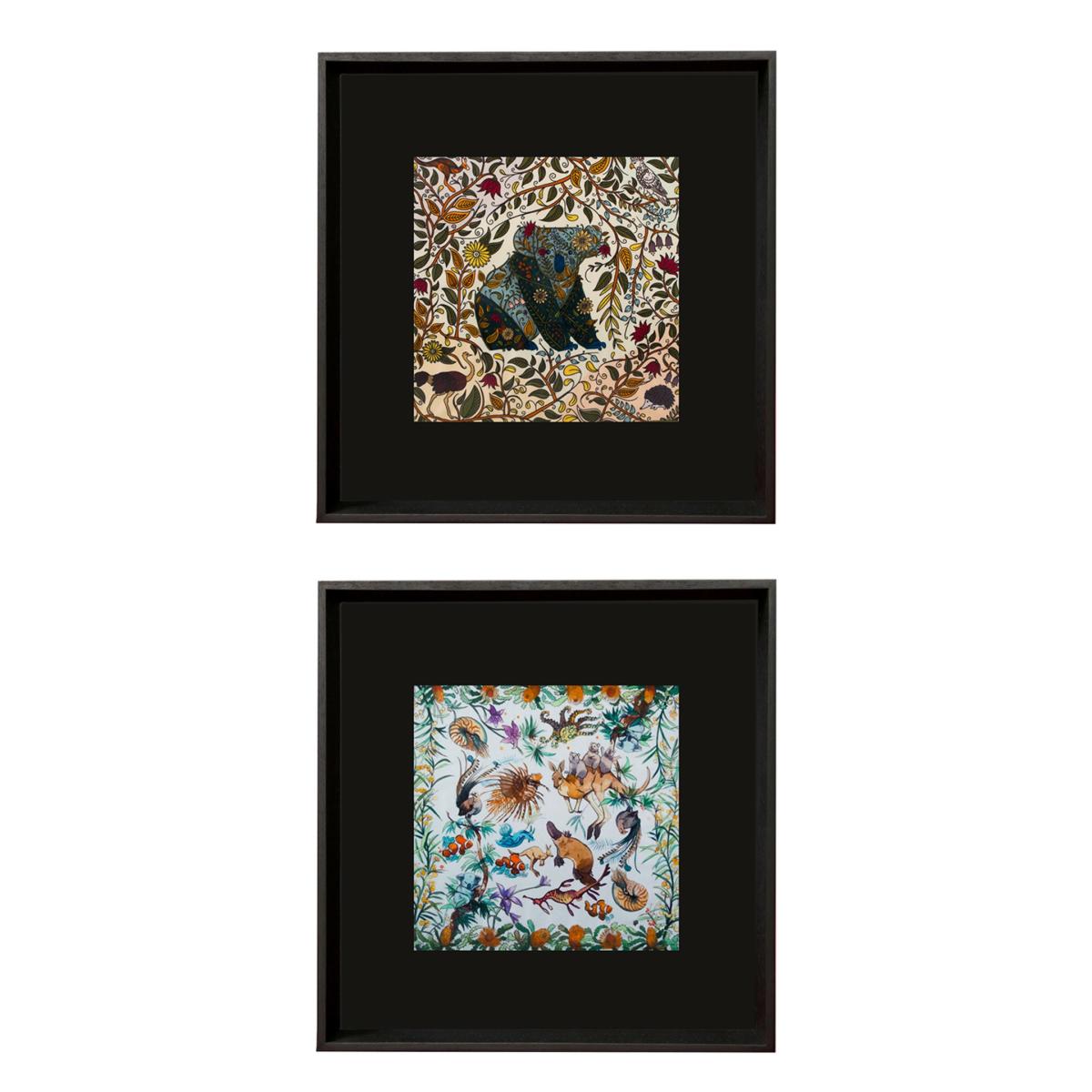 Australian Natura Black Framed Silk Scarves Un Poco – image 2