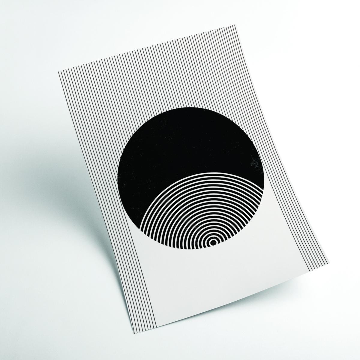Black Minimal Geometric #3 Medium Stanley Print House – image 2