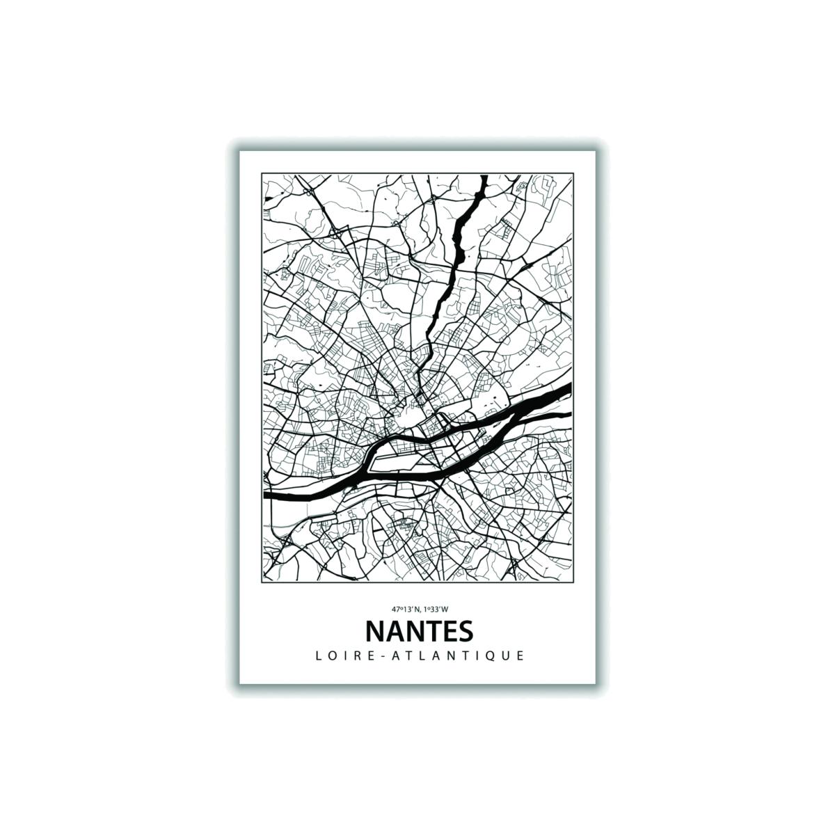Black Map Of Nantes Medium Stanley Print House – image 1