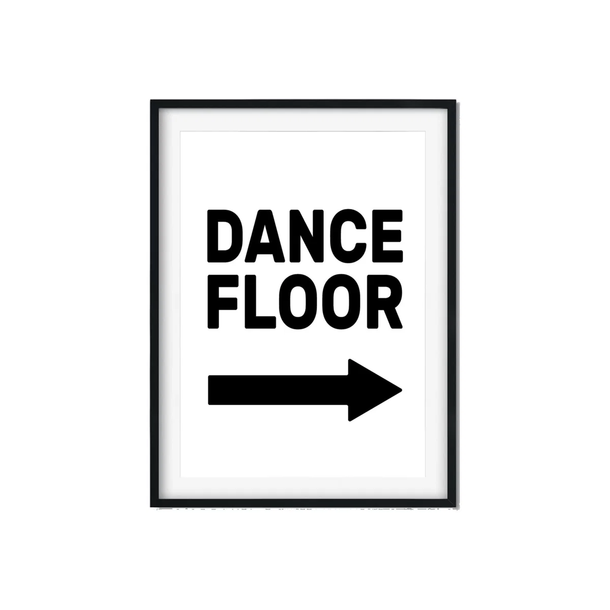 Black Dance Floor - Arrow Right - A1 Print Size A1 594 X 841Mm The Native State – image 1