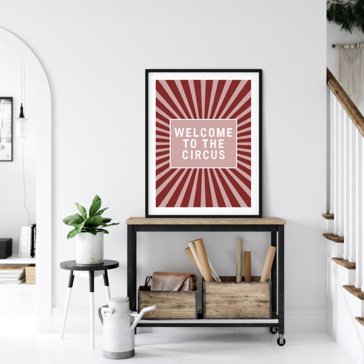 Pink / Purple Welcome To The Circus - A2 Print Size A2 420 X 594Mm The Native State – image 2