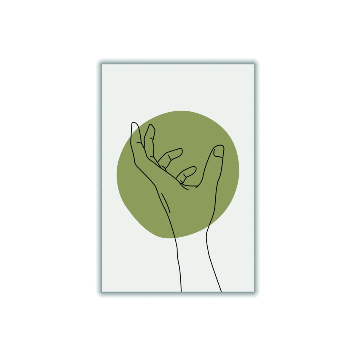 Green Abstract Minimal Hand #3 A4 210 X 297Mm Stanley Print House – image 1