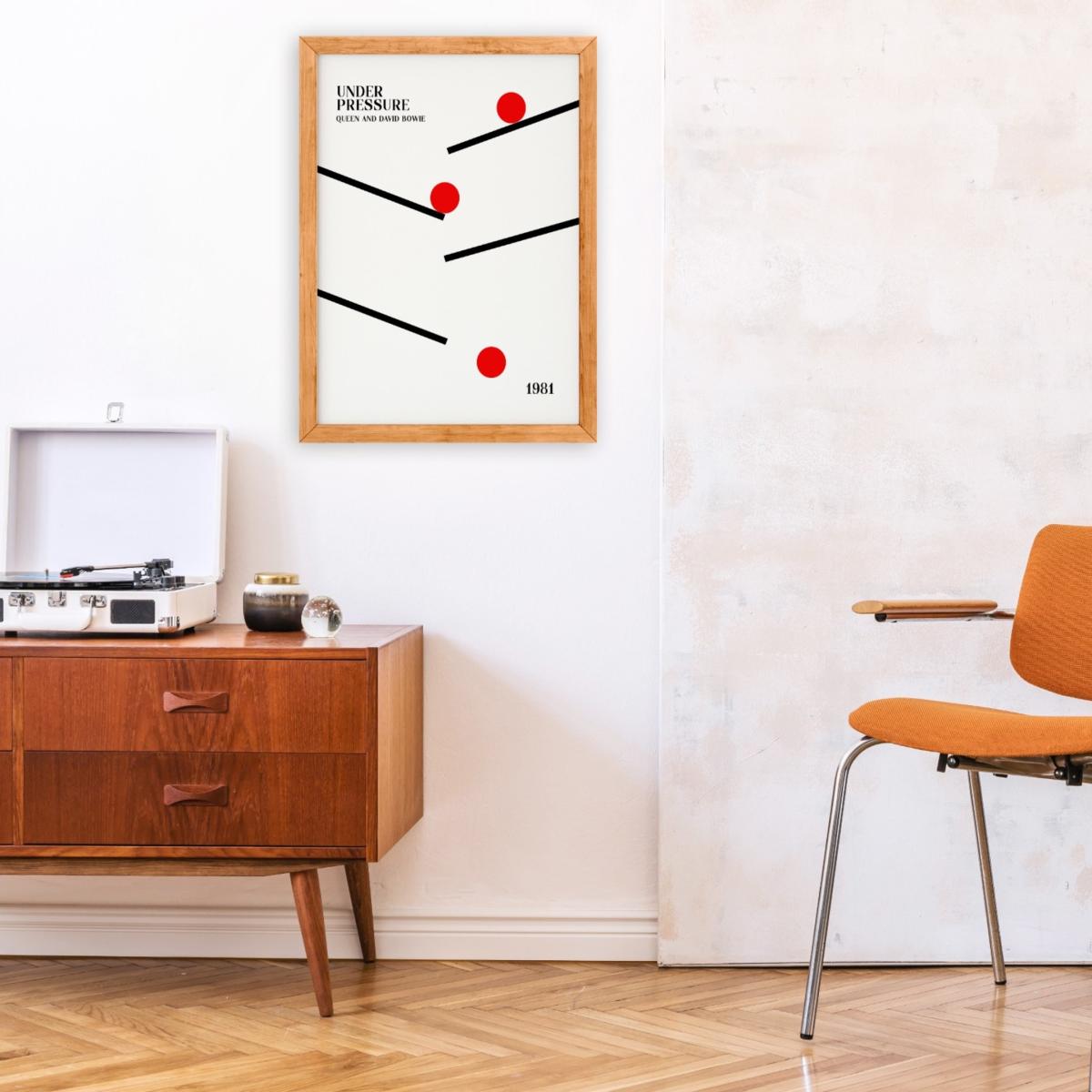 Red / White / Black Under Pressure A3 Retro Giclée Art Print A3 297 X 420Mm Fanclub – image 3