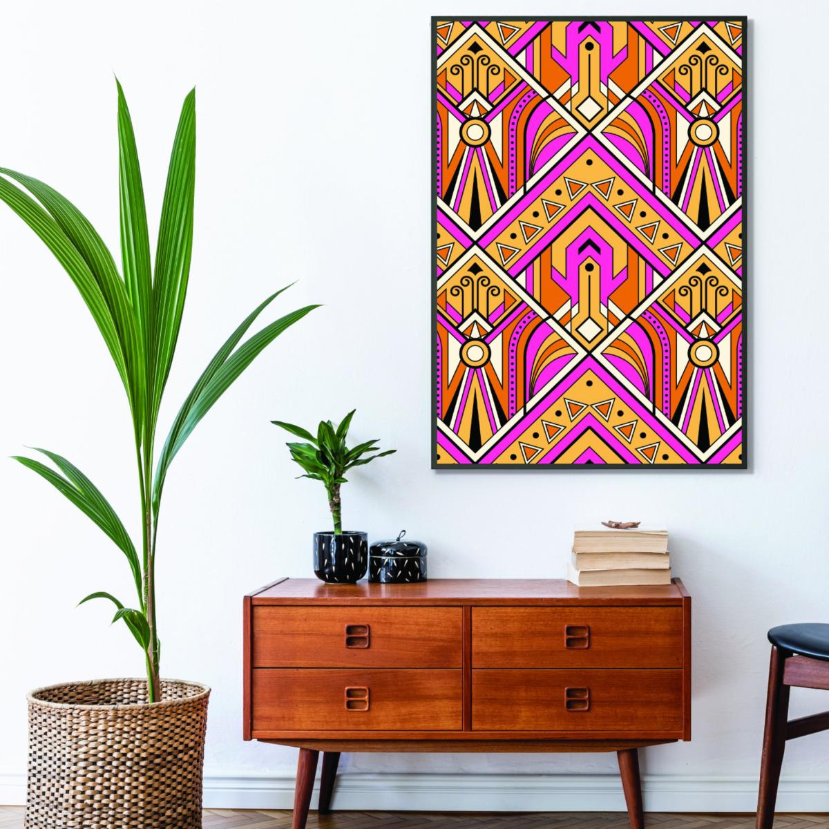 Pink / Purple Pink Patterns A3 297 X 420Mm Stanley Print House – image 3