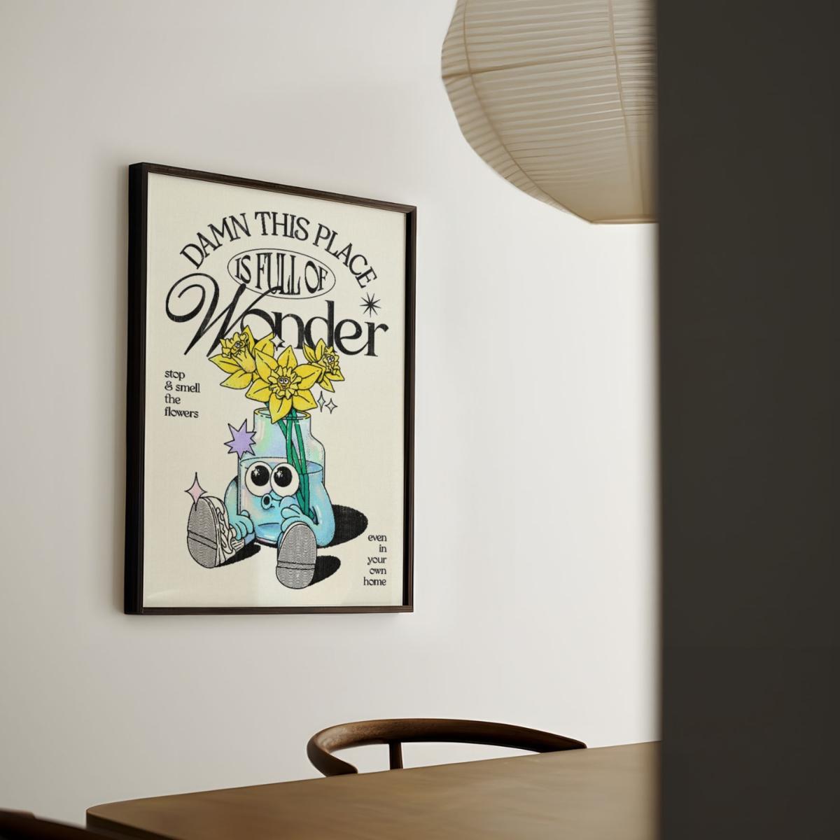 Blue / Yellow / Orange Full Of Wonder - Giclee Fine Art Print - Large | A2 | 420 X 594Mm | East Side Studio London – image 2