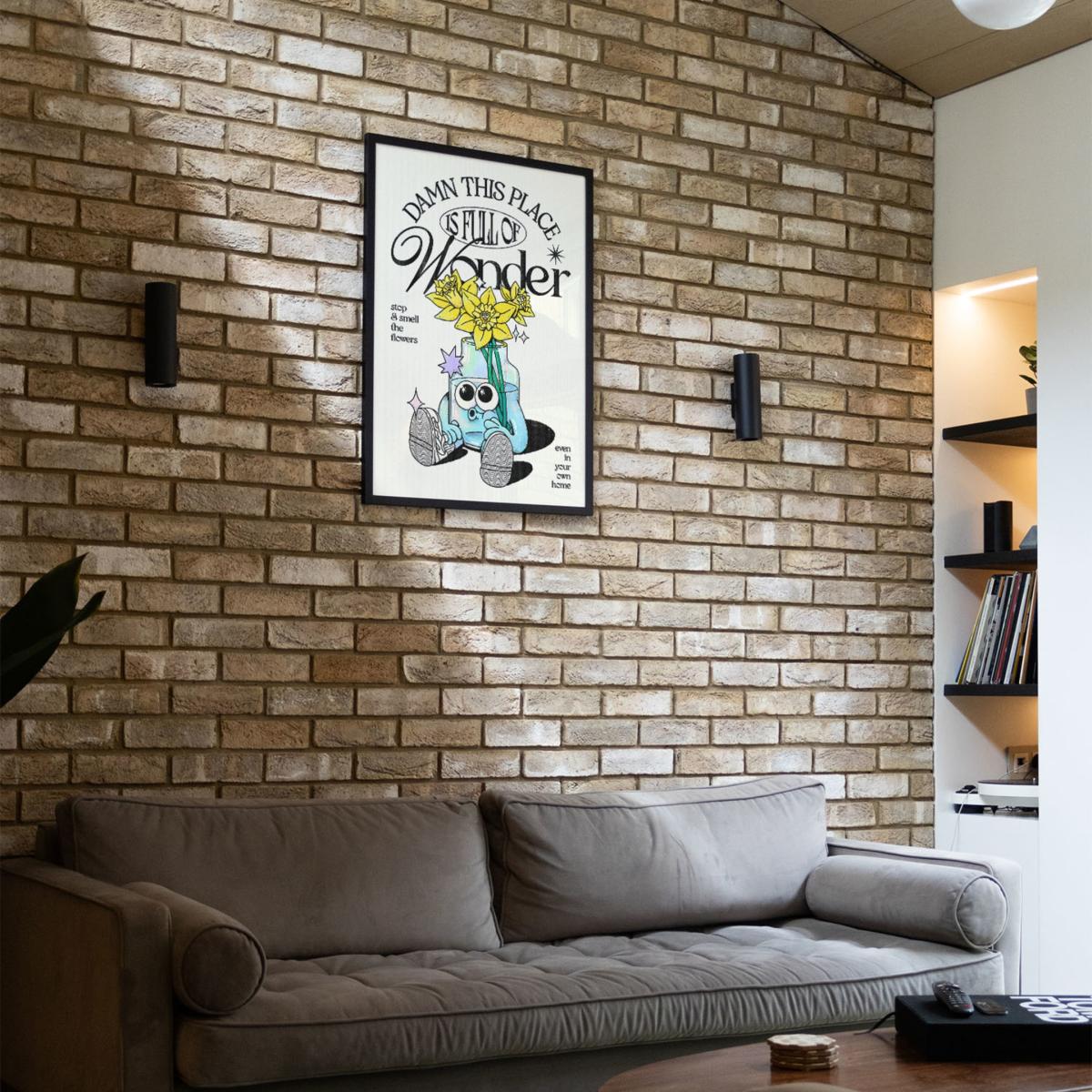 Blue / Yellow / Orange Full Of Wonder - Giclee Fine Art Print - Large | A2 | 420 X 594Mm | East Side Studio London – image 3