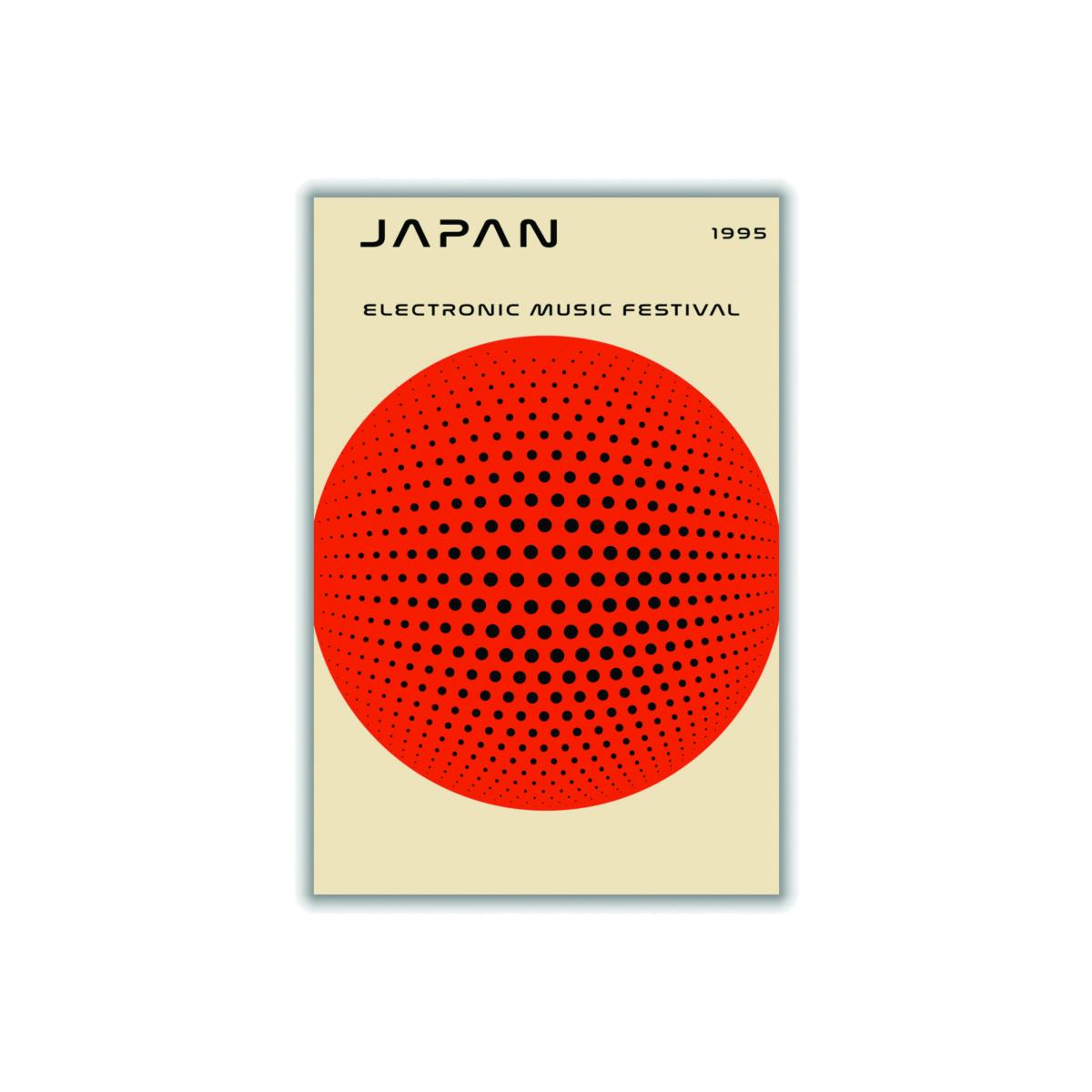 Red Japan Electronic Music Festival A2 420 X 594Mm Stanley Print House – image 1