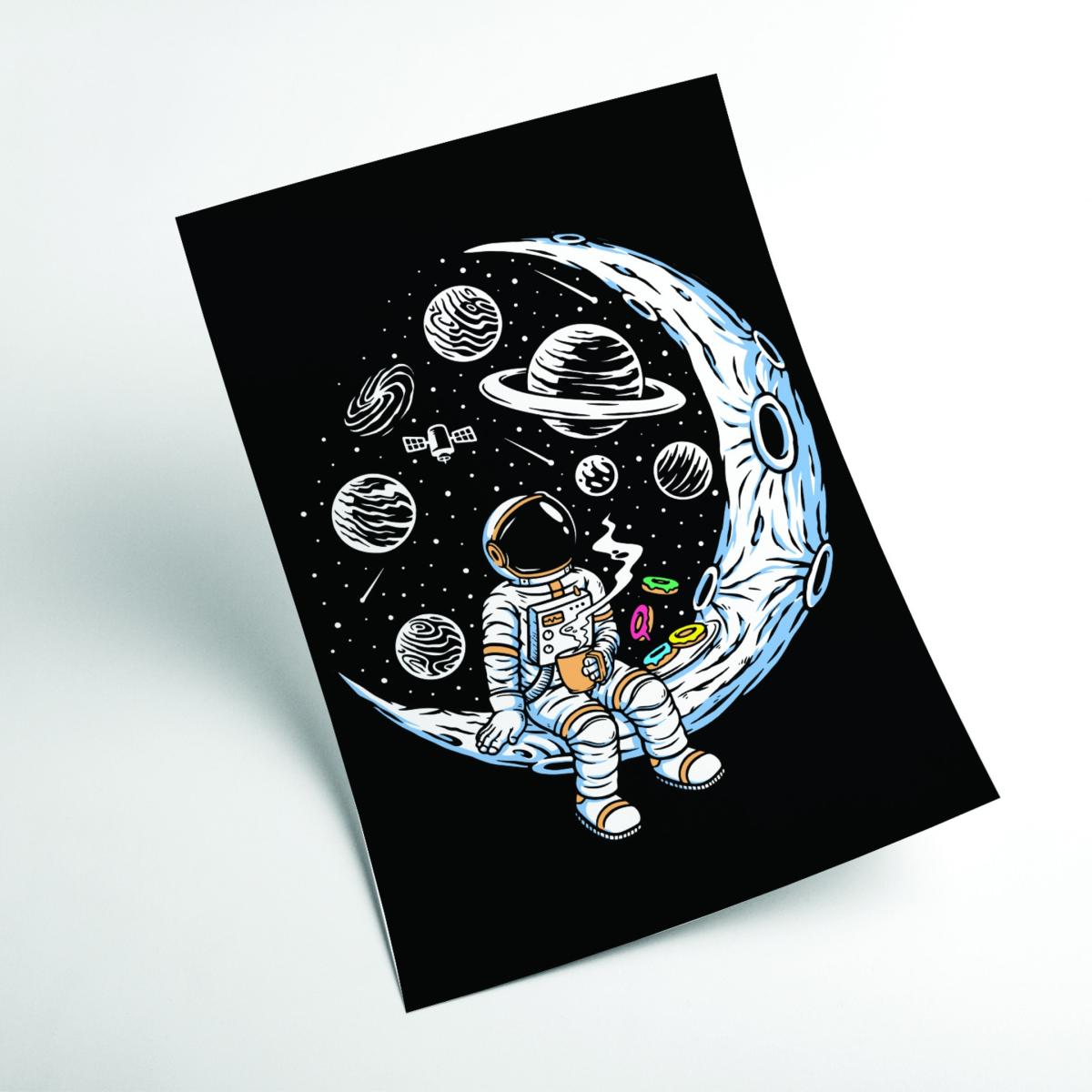 Blue Coffee And Donuts On The Moon Large Stanley Print House – image 2