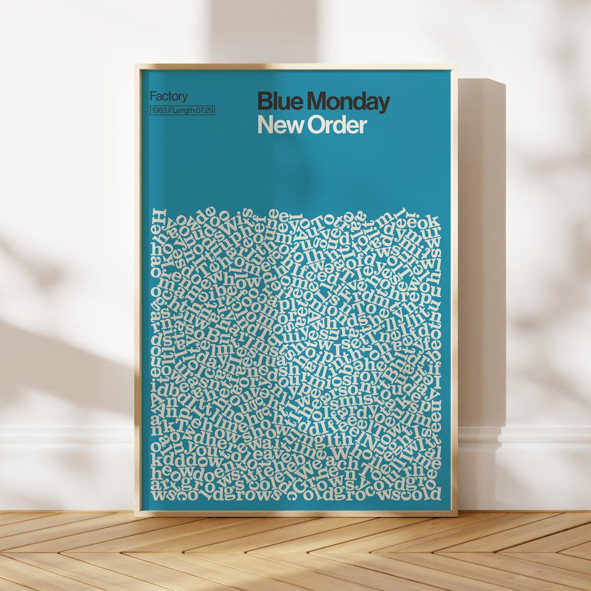 Blue Monday - New Order - Song Lyric Print - A2 A2 420 X 594Mm Reign & Hail – image 2