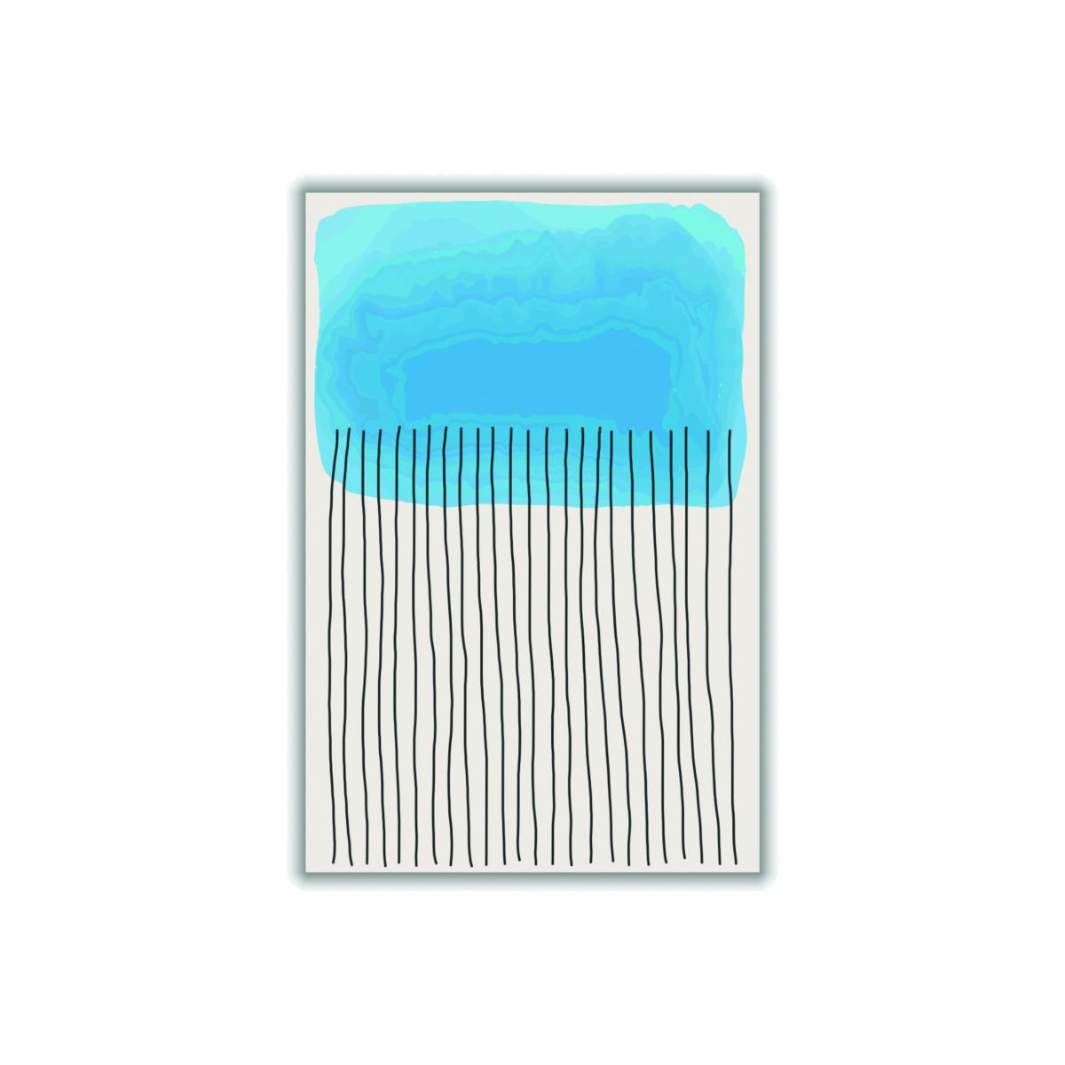 Blue Geometric Watercolor #5 A2 420 X 594Mm Stanley Print House – image 1