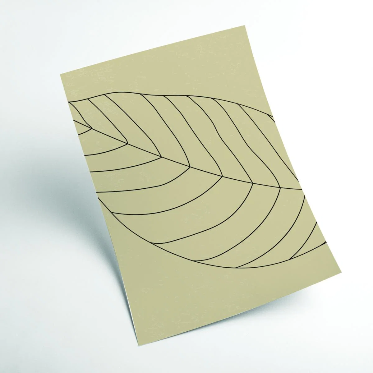 Black Minimal Leaves 2 A2 420 X 594Mm Stanley Print House – image 2
