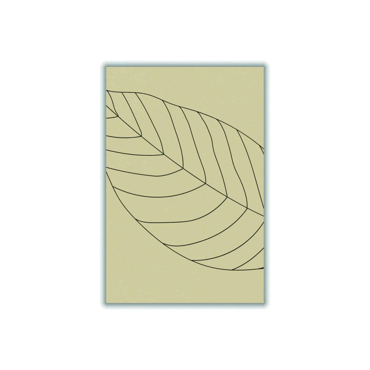 Black Minimal Leaves 2 A2 420 X 594Mm Stanley Print House – image 1