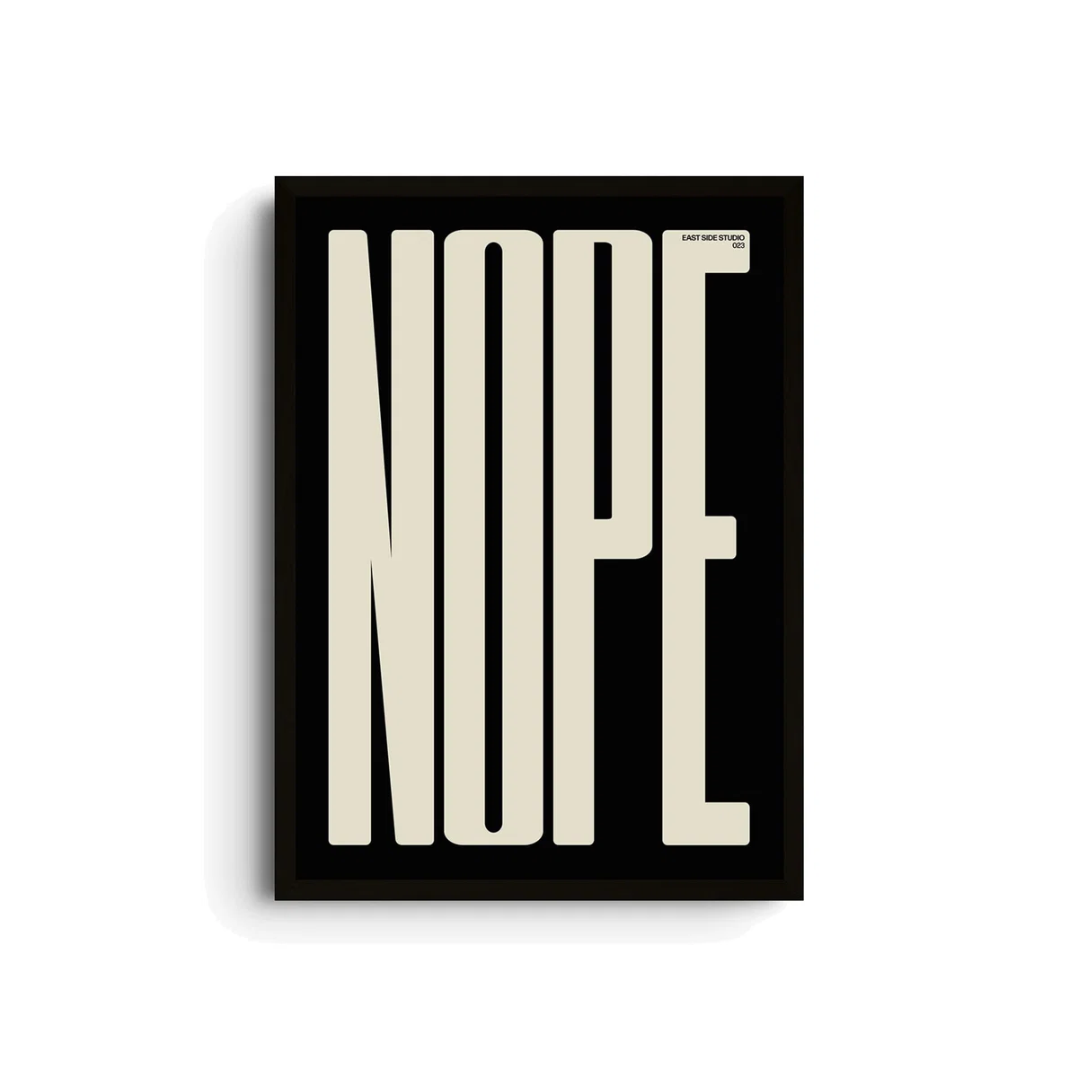 Black Nope - Giclee Fine Art Print - Large | A2 | 420 X 594Mm | East Side Studio London – image 1