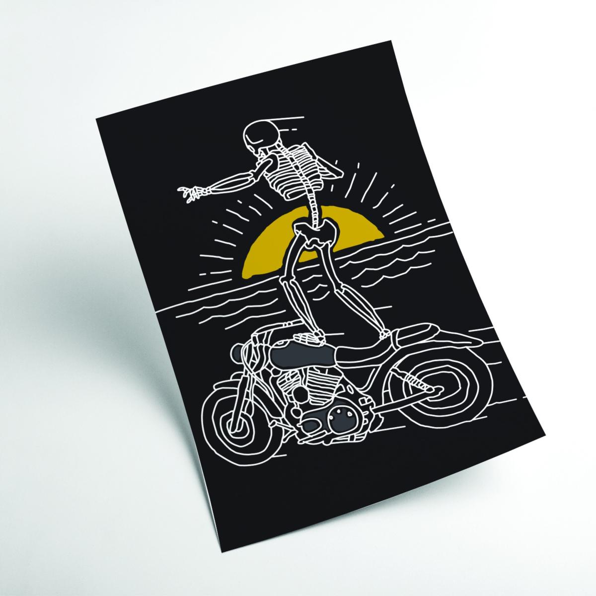 White Freedom Rider A4 210 X 297Mm Stanley Print House – image 2