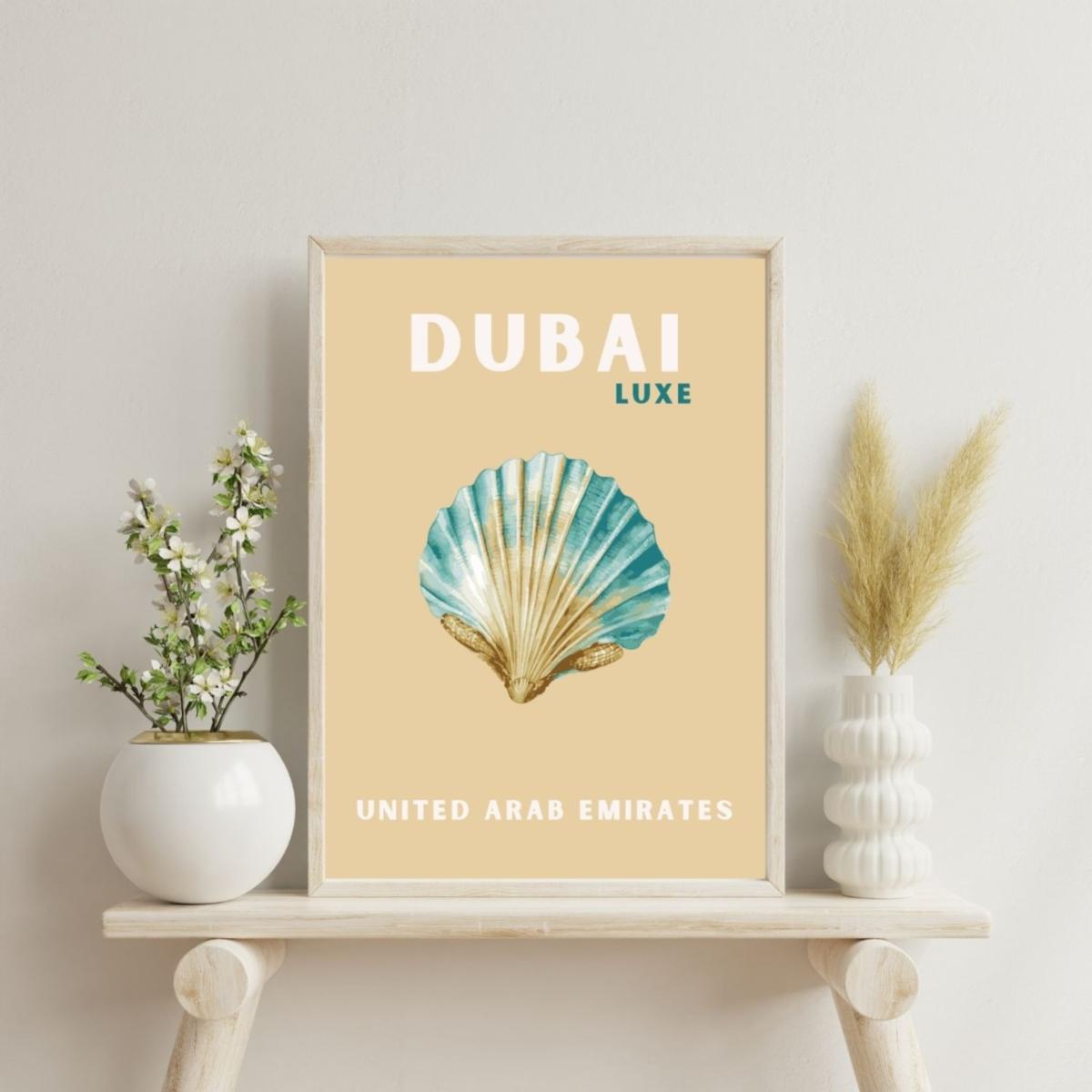 Gold Dubai Luxe Shell Poster | Artchi – image 2