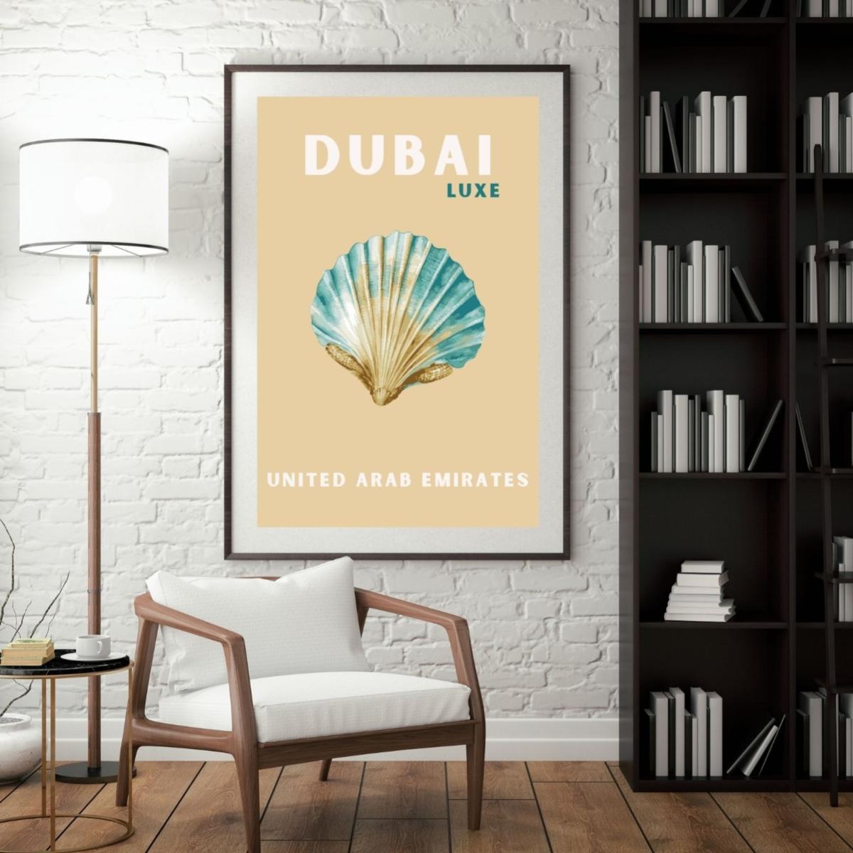 Gold Dubai Luxe Shell Poster | Artchi – image 3