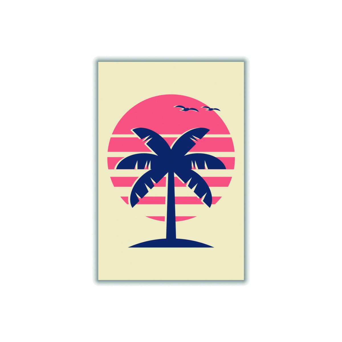 Yellow / Orange Palm Tree Vibes Large Stanley Print House – image 1